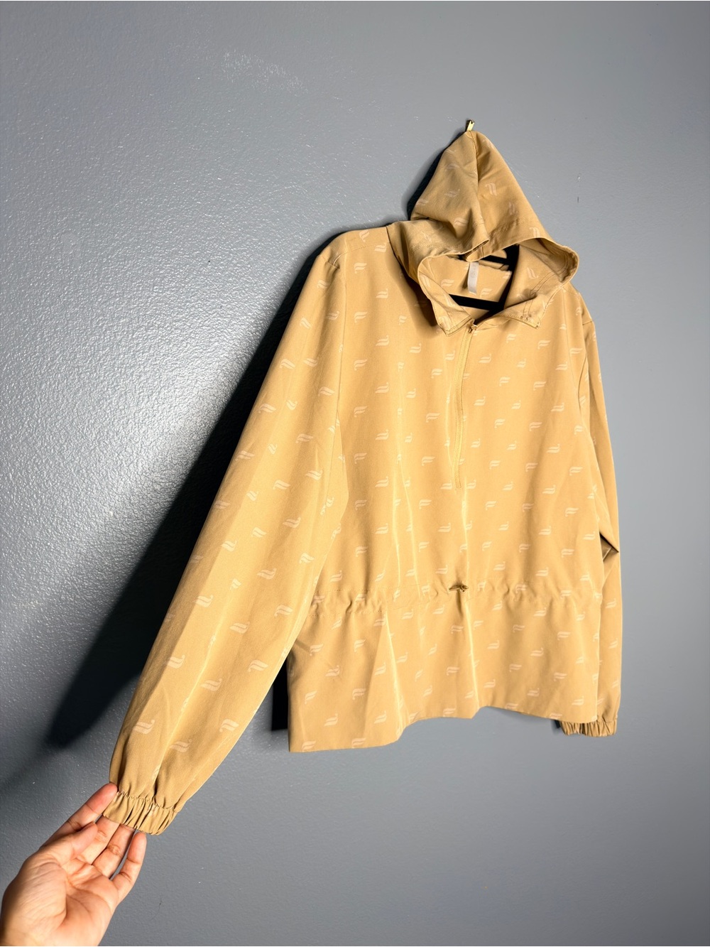 Fabletics Camel Hooded Jacket Large